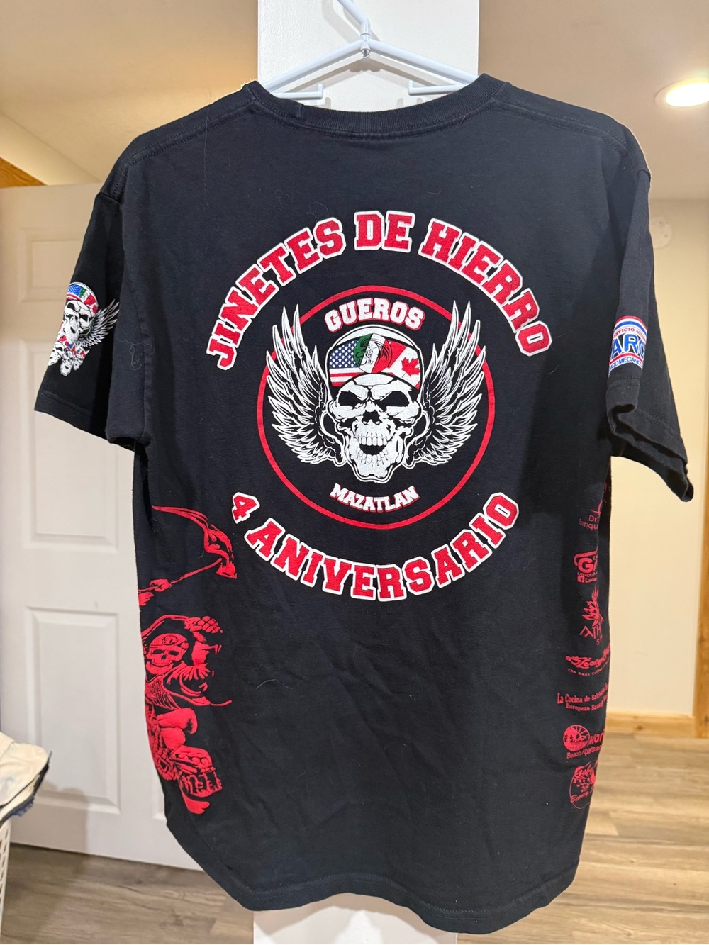 Yazbek Jinetes de Hierro 4 Aniversario Gueros Mazatlan Motorcycle Event T-Shirt
